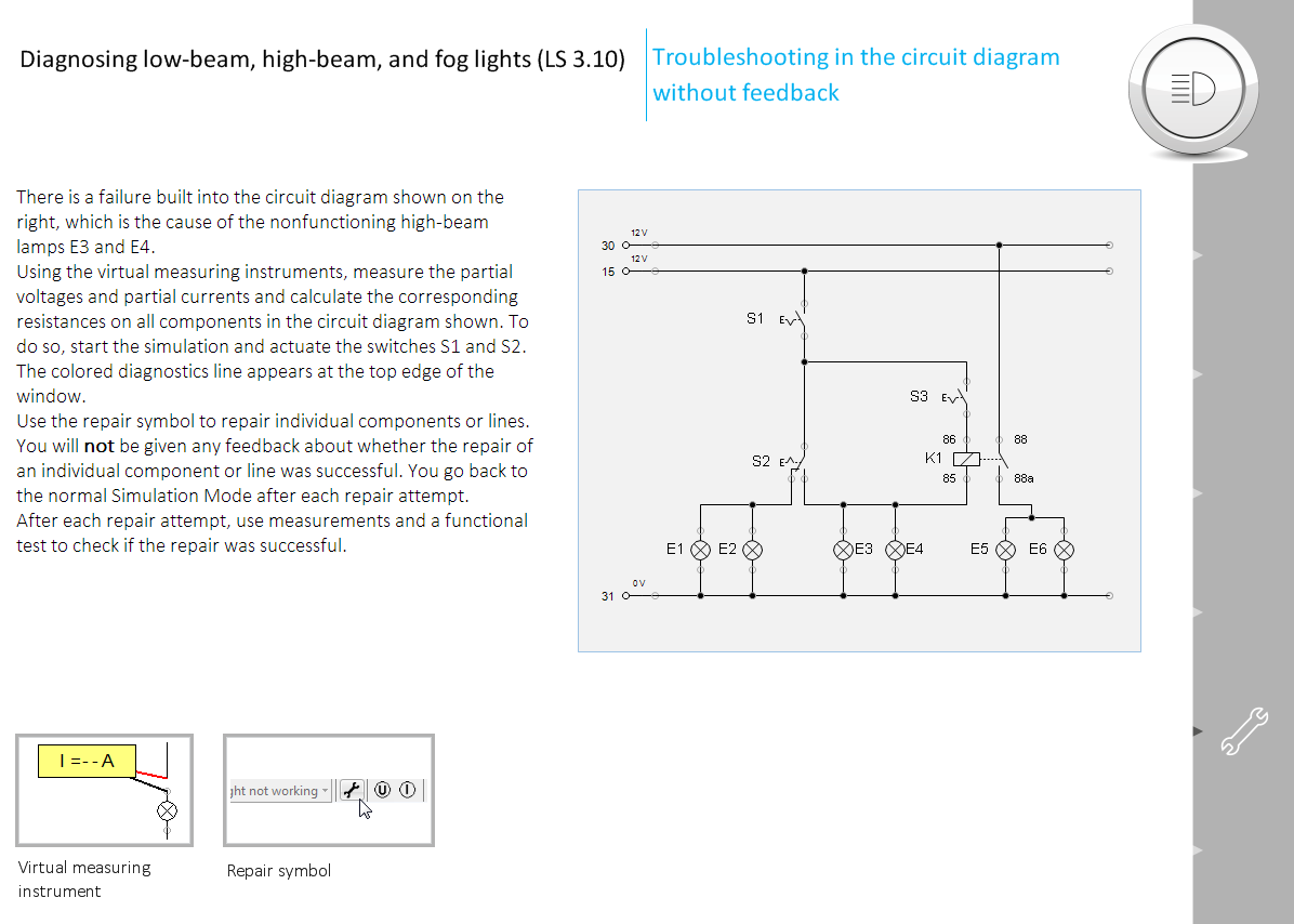 Example of automotive didactics material