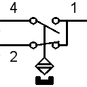 Reed contact (changeover)