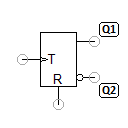 T flip-flop with RESET input