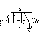 Pneumatic timer, normally closed